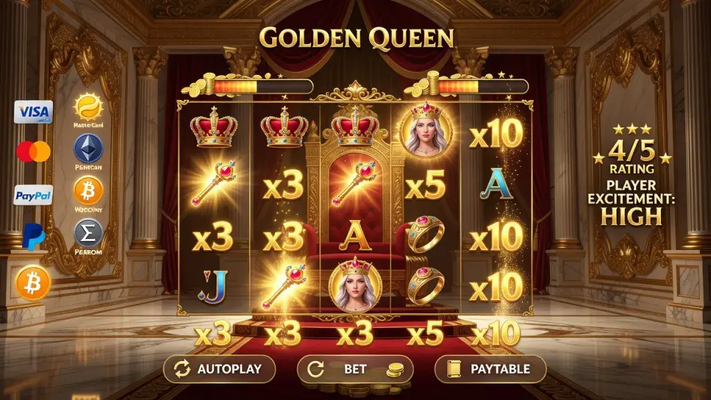 Golden Queen Review: Casino Bonus, Slot Game Performance, Payment Methods, and Customer Ratings