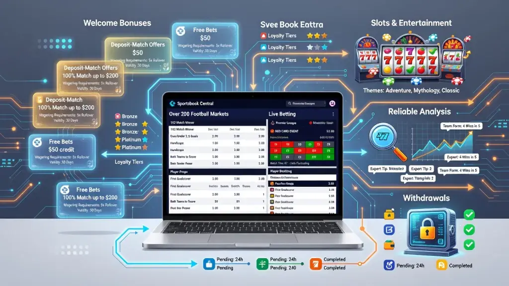 A Beginner's Guide to Online Betting and Casino Platforms: Sports Markets, Bonuses, Live Betting, Slots, Entertainment, Withdrawals and Reliable Analysis